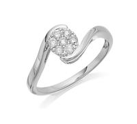 Love It! 9ct White Gold Diamond Twist Cluster Ring - 20pts - D62351