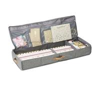 LOVE IT STORE IT Premium Organiser for Gift Wrap Storage, High-Quality Wrapping Paper Organiser, with Additional Compartments, Reinforced, Light Grey, 90 x 30 x 12 cm