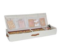 LOVE IT STORE IT Premium Wrapping Paper Organizer Fabric Storage - Compartments for Ribbons - Beige - 90x30x12 cm