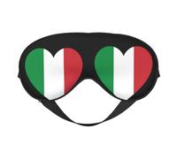 Love Italy Flag 2 Love Italy Flag Sleep Masks Adjustable Strap Soft Eye Mask for Women Men Travel Work Home