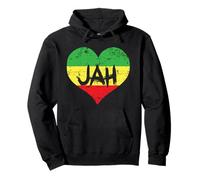 Love Jah Heart Design Gift for Rastafari & Reggae music fans Pullover Hoodie