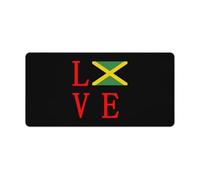 Love Jamaican Flag Non-Slip Mouse Pads Square Desk Mat Rubber Gaming Mousepad 30x60cm