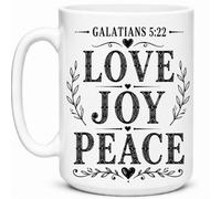 Love Joy Peace Galatians 5:22 Christian Gift Mug