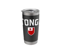 Love Kakai Tonga Flag Souvenir Classic Badge Shield Stainless Steel Insulated Tumbler