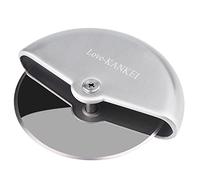 Love-KANKEI Pizza Cutter Wheel with with a Protective Cover, Pizza Slicer Stainless Steel Comfortable Palm Grip 4 inch (10 cm)