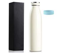 Love-KANKEI Water Bottle Vacuum Insulated Bottle 500ml/24hrs Cold - Stainless Steel Double Walled and BPA Free - 12hrs Hot Drinks Water Coffee Milk White Thermal Flask Travel Flask