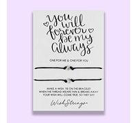 Love Kates Forever Be My Always Wish String Bracelet Duo With Charms Sentimental Gift DUOFMA