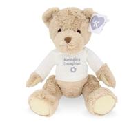 Love Kates LK Bear Amazing Daughter Soft Teddy Wearing Knitted Jumper Plush Keepsake Gift - LK 10-Inch Seated, Cream Plush, Gift-Ready, Display Size, Daughter, Heirloom, Stuffed Toy, Cuddly