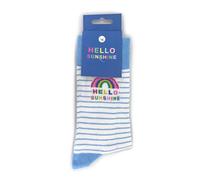 Love Kates Snazzy Socks Hello Sunshine Rainbow Ladies Socks Size 4-7 Novelty Sock Gift LKSOCK014