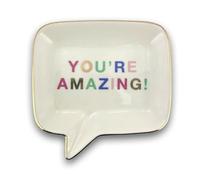Love Kates Speech Bubble You're Amazing! Ceramic Trinket Tray Dish Decorative Gift For Her LKTT002 By LK