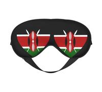 Love Kenya Flag 12 Love Kenya Flag Sleep Masks Adjustable Strap Soft Eye Mask for Women Men Travel Work Home