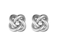 Love Knot Stud Earrings for Women Gold Geometric Statement Earrings Chunky Gold Silver Knot Earrings Minimalist Small Stud Earrings Trendy Jewelry for Women, Zinc, No Gemstone