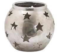 Love Lace Aspen Star Small Tea Light Lantern in Silver Love Lace Silver