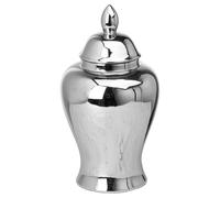 Love Lace Chrome Ginger Jar in Silver Love Lace Silver