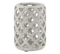 Love Lace Grey Stone Effect Hurricane Lantern Love Lace Grey