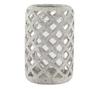 Love Lace Large Grey Stone Effect Hurricane Lantern Love Lace Grey
