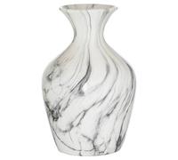 Love Lace Marble Ellipse Large Vase in White Love Lace White