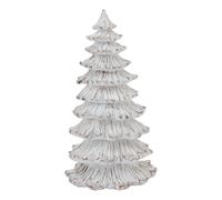 Love Lace Medium Snowy Fir Tree Sculpture in White Love Lace White
