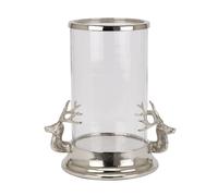 Love Lace Silver Stag Heads Hurricane Lantern Love Lace Silver