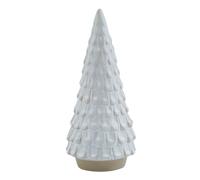 Love Lace Snowy Ceramic Spruce Tree in White Love Lace White