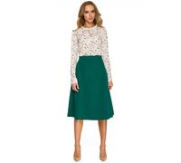 Love Lace Women's A Line Midi Skirt with Covered Zip Style 124820 in Green | Size: Small Love Lace Green S