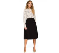 Love Lace Women's Aline Midi Skirt with Covered Zip in Black | Size: Large Love Lace Black L