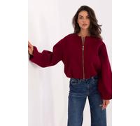 Love Lace Women's Casual Short Transitional Puffer Jacket in Red Love Lace Red One Size