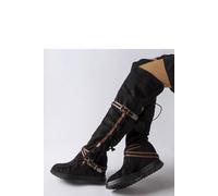 Love Lace Women's Concealed Anchor Slip On Platform Boots Winter Novella Knee High in Black | Size: 5.5 Love Lace Black 5.5