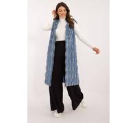 Love Lace Women's Elegant Hooded Faux Fur Vest with Zip Pockets in Blue | Size: S/M Love Lace Blue S/M