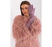 Love Lace Women's Elegant Touchscreen Gloves Embroidered Flower Two Material Thumb Index in Violet | Size: S/M Love Lace Violet S/M