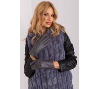 Love Lace Women's Elegant Touchscreen Gloves with Embroidered Flower Index Finger in Grey | Size: S/M Love Lace Grey S/M