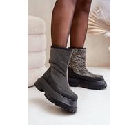 Love Lace Women's Frost & Wind Resistant Platform Snow Boots with Drawstring in Black | Size: 4.5 Love Lace Black 4.5