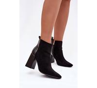Love Lace Women's Heel Zip Ankle Boots with Pillar Heel Comfort Lining Warm in Black | Size: 7.5 Love Lace Black 7.5