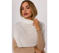 Love Lace Women's Infinity Scarf Warm Soft Loose Weave High Collar Neck Wrap Chimney in White Love Lace White One Size