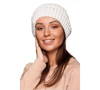 Love Lace Women's Knit Beret Hat Soft Stretch Beanie Cap for Everyday Casual Wear in White Love Lace White One Size