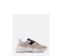 Love Lace Women's Lee Cooper Summer Sports Sneakers Lace Up for Summer Training in Beige | Size: 5.5 Love Lace Beige 5.5