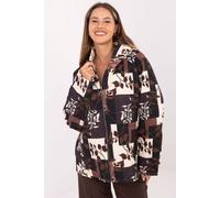 Love Lace Women's Quilted Hooded Utility Jacket for Everyday in Brown Love Lace Brown One Size