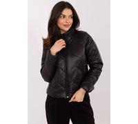 Love Lace Women's Quilted Nylon Transitional Jacket with Zip Pockets in Black Love Lace Black One Size