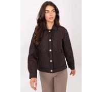 Love Lace Women's Quilted Transitional Button Jacket in Brown Love Lace Brown One Size