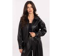 Love Lace Women's Short Transitional Leather Jacket in Black Love Lace Black One Size