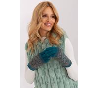 Love Lace Women's Smooth Pull Off-Knitted Insulated Gloves with Flower Touchscreen Index in Teal | Size: Large/XL Love Lace Teal L/XL