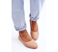 Love Lace Women's Timeless Ballet Flats Slip On Low Heel Shoes Comfort in Beige | Size: 4.5 Love Lace Beige 4.5