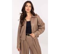 Love Lace Women's Transitional Zip Jacket in Beige Love Lace Beige One Size