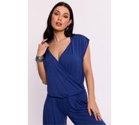 Love Lace Women's Viscose Knit Envelope Blouse with Batwing Sleeves in Blue | Size: Medium Love Lace Blue M