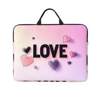 Love Laptop Case 14 Inch Heart Laptop Bag for Women Men, Water-Resistant Business Computer Carrying Bag Shockproof Notebook Sleeve