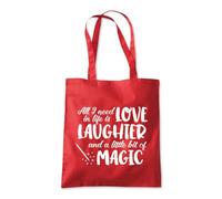 Love Laughter a Little Magic Tote Shopping Bag 10 Litres Capacity 42 x 38cm