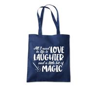 Love Laughter a Little Magic Tote Shopping Bag 10 Litres Capacity 42 x 38cm