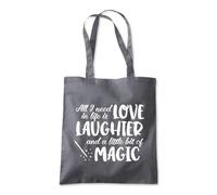 Love Laughter a Little Magic Tote Shopping Bag 10 Litres Capacity 42 x 38cm
