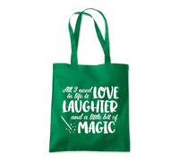 Love Laughter a Little Magic Tote Shopping Bag 10 Litres Capacity 42 x 38cm