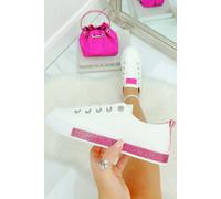 Love Lemonade Crystal Deluxe Trim Trainers In Bright Pink Bright Pink 4